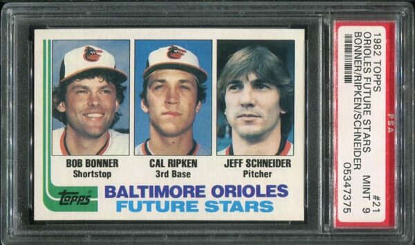 Authentic 1982 Topps #21 Cal Ripken, Jr. PSA 9 Rookie Baseball Card