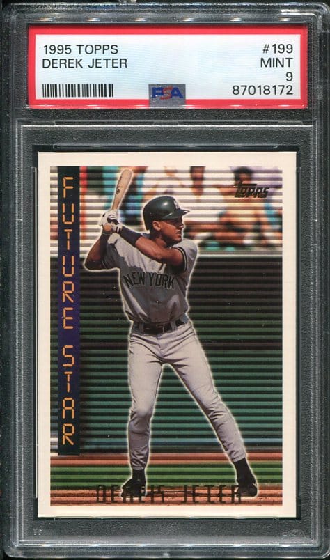 Authentic 1995 Topps #199 Derek Jeter PSA 9 Baseball Card