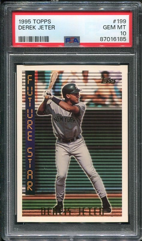 Authentic 1995 Topps #199 Derek Jeter PSA 10 Baseball Card