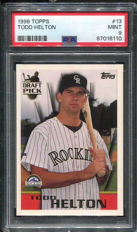 1996 Topps #13 Todd Helton PSA 9 Baseball Card