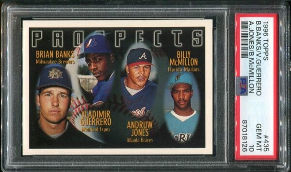 1996 Topps #435 Vladimir Guerrero/Andruw Jones PSA 10 Baseball Card