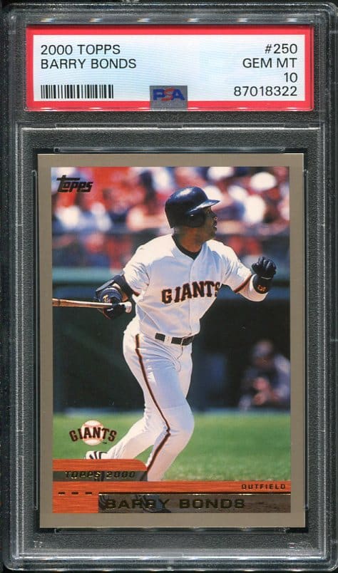 Authentic 1983 Topps #250 Barry Bonds PSA 10 Baseball Card