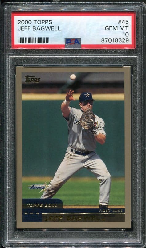 Authentic 2000 Topps #45 Jeff Bagwell PSA 10 Baseball Card