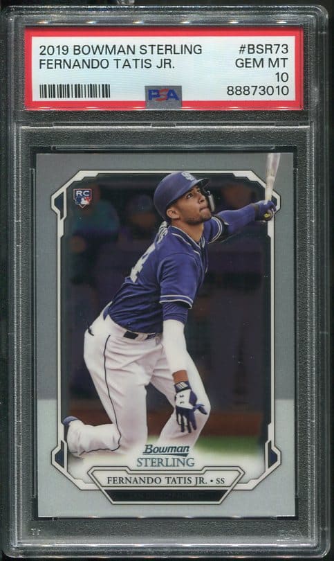 Authentic 2019 Bowman Sterling #BSR73 Fernando Tatis, Jr. PSA 10 Rookie Baseball Card