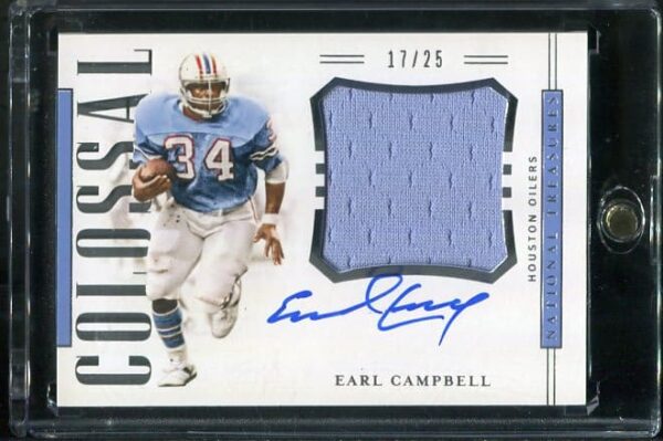 Authentic Earl Campbell Jersey Patch Football Card