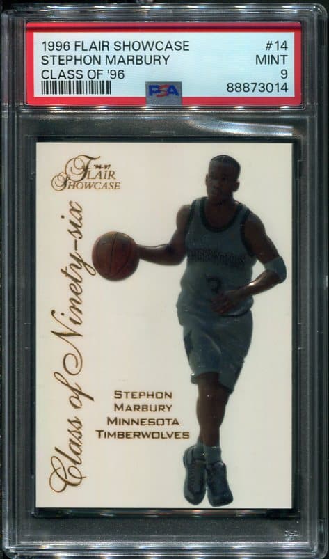 1996 Flair Showcase #14 Stephon Marbury Class Of '96 PSA 9 basketball card