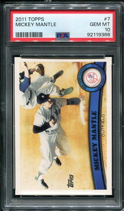 2011 Topps #7 Mickey Mantle PSA GEM MINT 10 Baseball Card