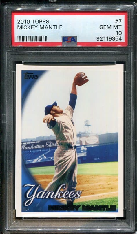 2010 Topps #7 Mickey Mantle PSA GEM MINT 10 Baseball Card