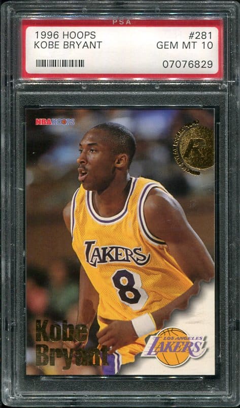 1996 Hoops #281 Kobe Bryant PSA 10 Rookie Basketball Card