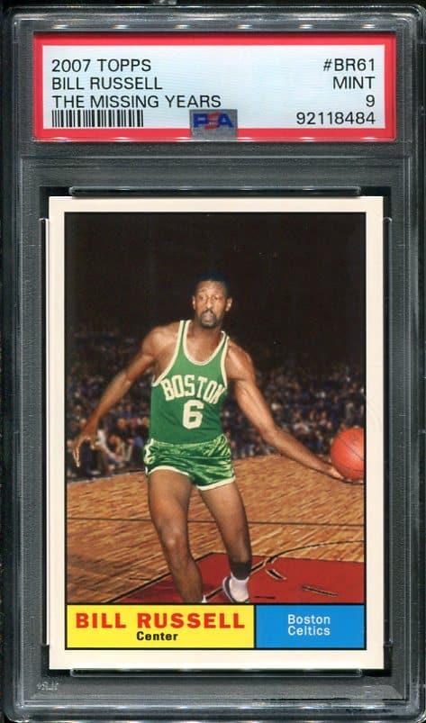 2007 Topps #BR61 Bill Russell The Missing Years PSA 9 Basketball Card