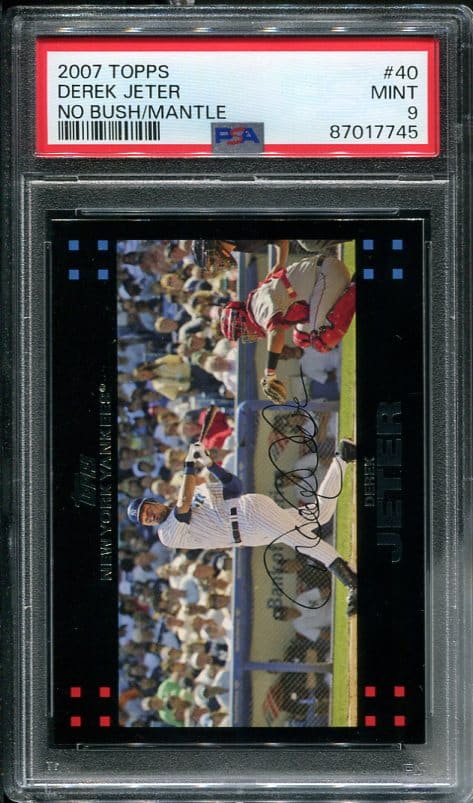 2007 Topps #40 Derek Jeter PSA 9 Baseball Card