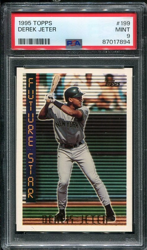 Authentic 1995 Topps #199 Derek Jeter PSA 9 Baseball Card