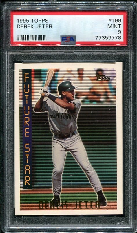 Authentic 1995 Topps #199 Derek Jeter PSA 9 Baseball Card