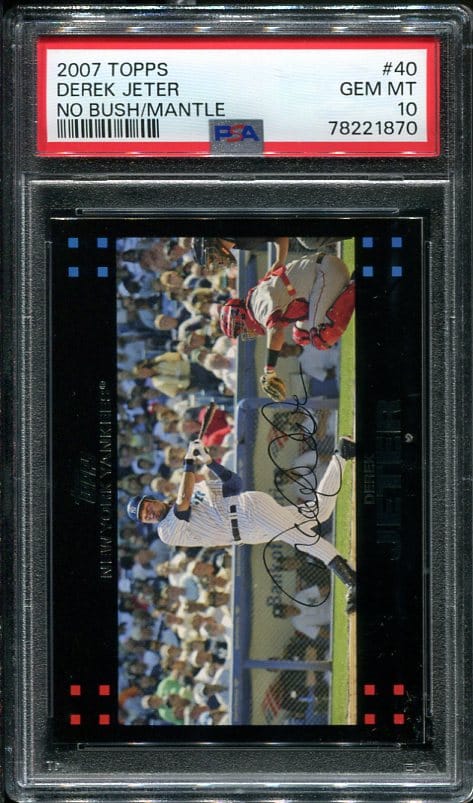 2007 Topps #40 Derek Jeter PSA 10 Baseball Card