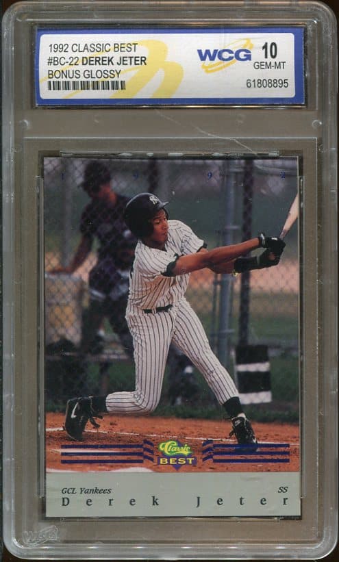 Authentic 1992 Classic Best Bonus Glossy #BC-22 Derek Jeter WCG 10 Baseball Card