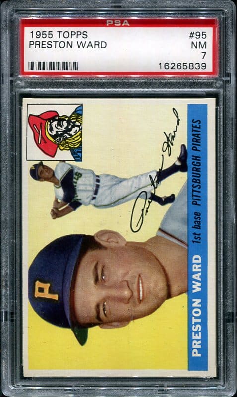 Authentic 1955 Topps #95 Preston Ward PSA 7 Baseball Card