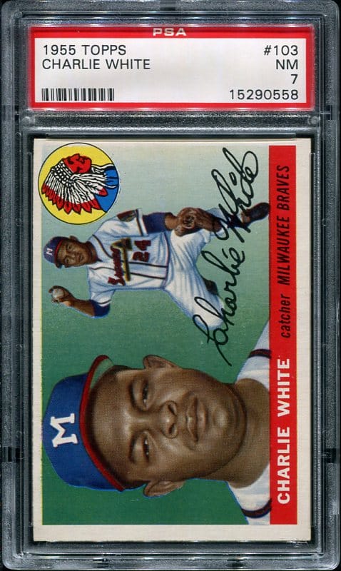 Authentic 1955 Topps #103 Charles White PSA 7 Baseball Card