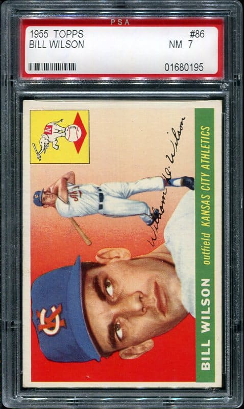 Authentic 1955 Topps #86 Bill Wilson PSA 7 Baseball Card