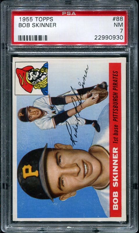 Authentic 1955 Topps #88 Bob Skinner PSA 7 Baseball Card