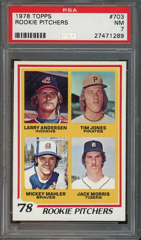 Authentic 1978 Topps #703 Rookie Pitchers PSA 7 Baseball Card