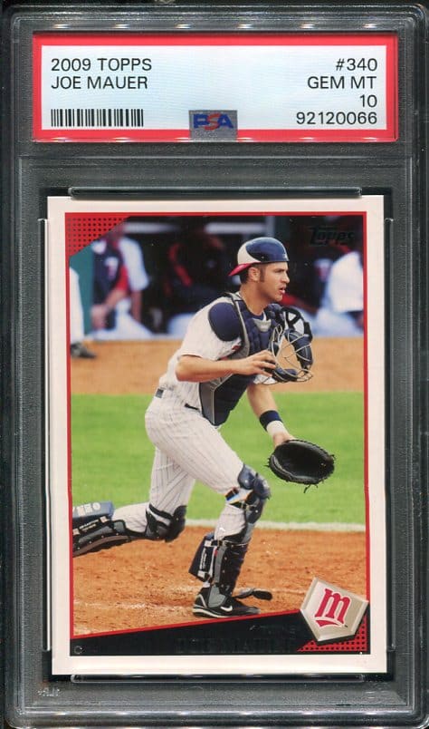 2009 Topps #340 Joe Mauer PSA 10 HOF (92120066) - All Star Cards Inc