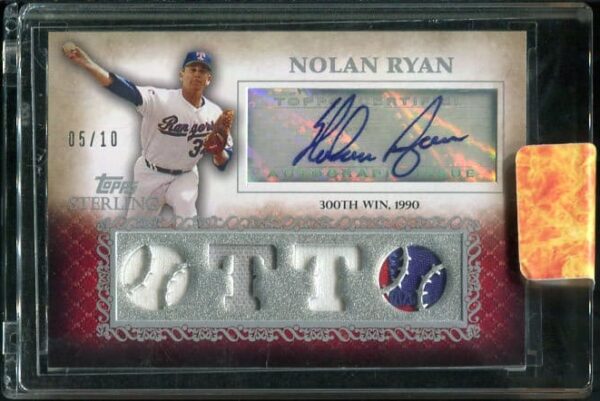 Authentic 2009 Topps Sterling Nolan Ryan Quad Relic With Multicolor Patches