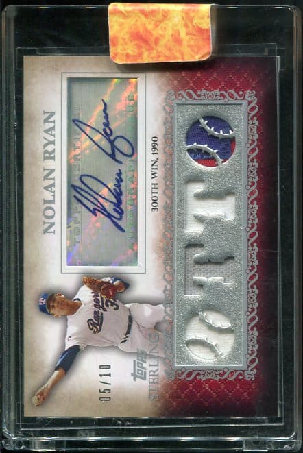 Authentic 2009 Topps Sterling Nolan Ryan Quad Relic With Multicolor Patches