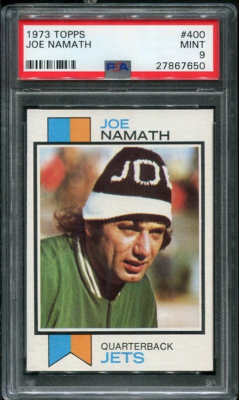 1973 Topps #400 Joe Namath PSA 9 Football Card