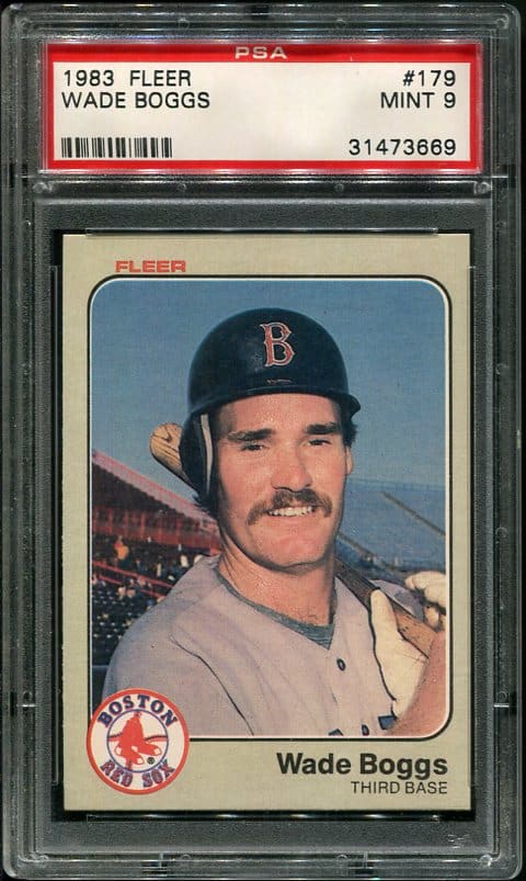 Authentic 1983 Fleer #179 Wade Boggs PSA 9 Rookie Baseball Card