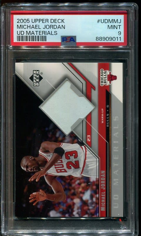 Authentic 2005 Upper Deck #UDMMJ Materials Michael Jordan PSA 9 Game Used Patch Relic Basketball Card