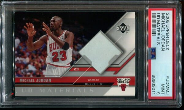 Authentic 2005 Upper Deck #UDMMJ Materials Michael Jordan PSA 9 Game Used Patch Relic Basketball Card