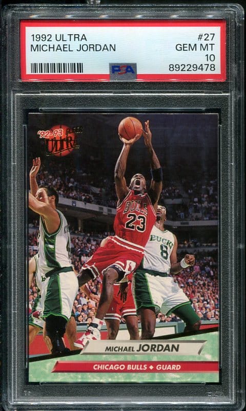 Authentic 1992 Fleer Ultra #27 Michael Jordan PSA 10 Basketball Card