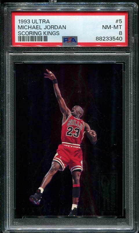 Authentic 1993 Ultra #5 Michael Jordan Scoring Kings PSA 8 Basketball Card