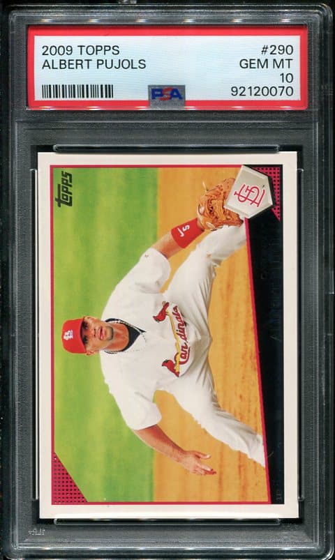 2009 Topps #290 Albert Pujols PSA GEM MINT 10 Baseball Card