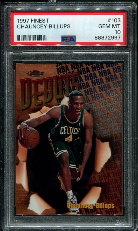 Authentic 1997 Finest #103 Chauncey Billups PSA 10 Rookie Basketball Card