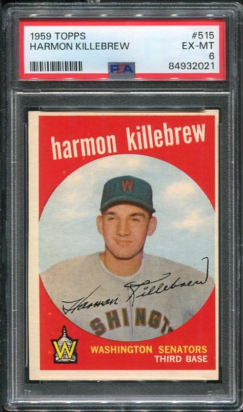 Authentic 1959 Topps #515 Harmon Killebrew PSA 6 Vintage Baseball Card