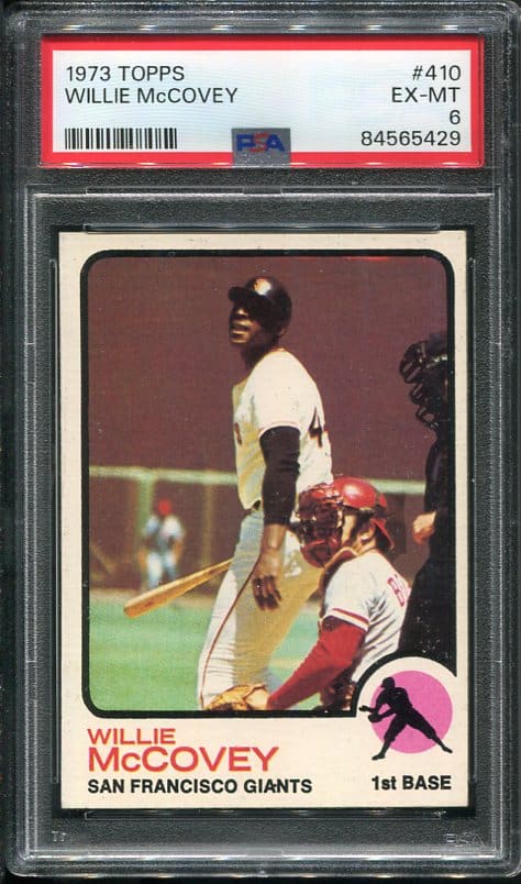 Authentic 1973 Topps #410 Willie McCovey PSA 6 Baseball Card