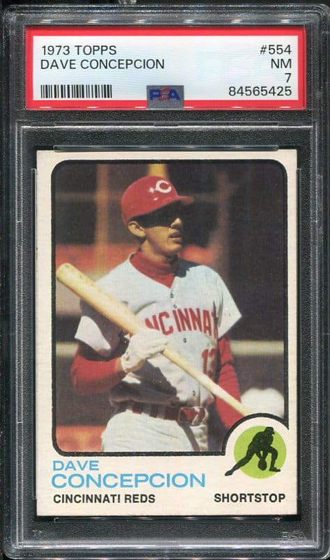 Authentic 1973 Topps #554 Dave Concepcion PSA 7 Baseball Card