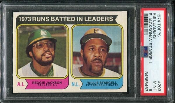 Authentic 1974 Topps #203 RBI Leaders PSA 9 Baseball Card