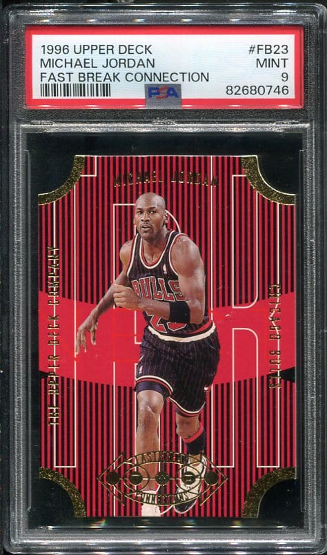 Authentic 1996 Upper Deck #FB23 Michael Jordan #4 PSA 9 Basketball Card