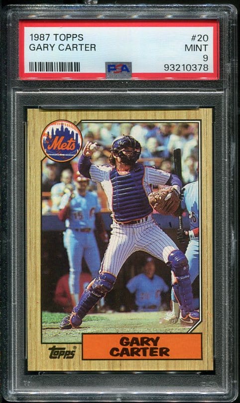 1987 Topps #20 Gary Carter PSA 9 Baseball Card