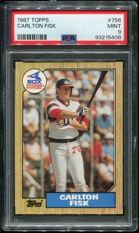 1987 Topps #756 Carlton Fisk PSA 9 Baseball Card