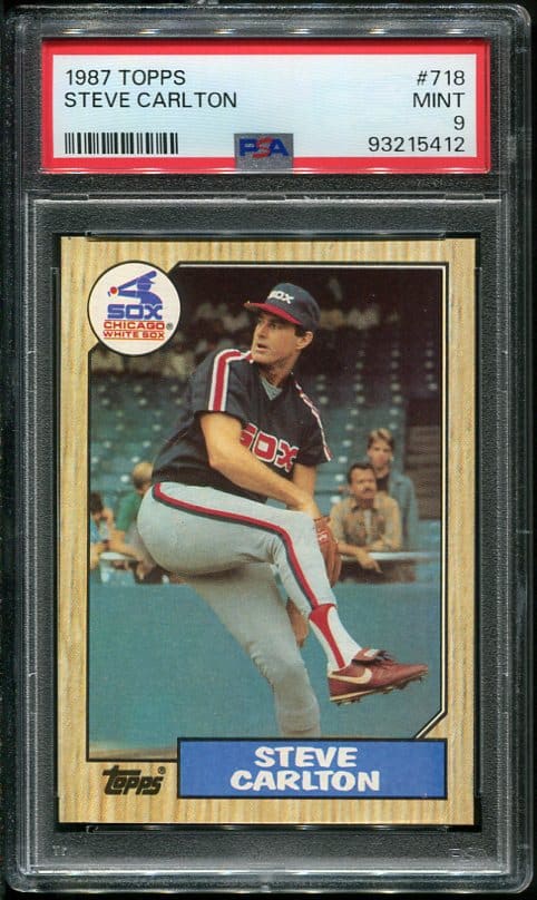 1987 Topps #718 Steve Carlton PSA 9 Baseball Card