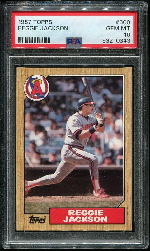 1987 Topps #300 Reggie Jackson PSA 10 Baseball Card