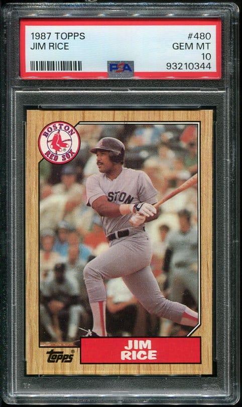 1987 Topps #480 Jim Rice PSA 10 Baseball Card