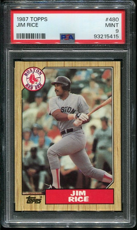 1987 Topps #480 Jim Rice PSA 9 Baseball Card