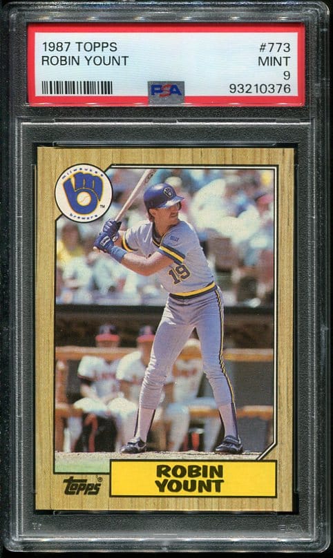 1987 Topps #773 Robin Yount PSA 9 Baseball Card