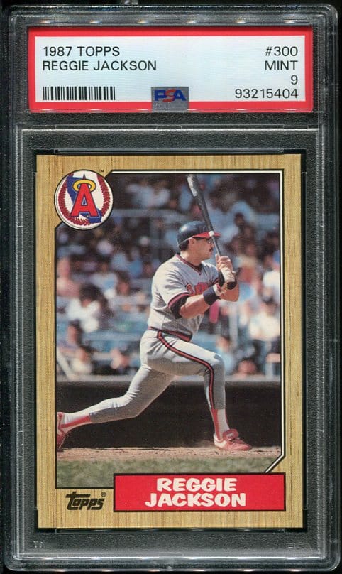 1987 Topps #300 Reggie Jackson PSA 9 Baseball Card