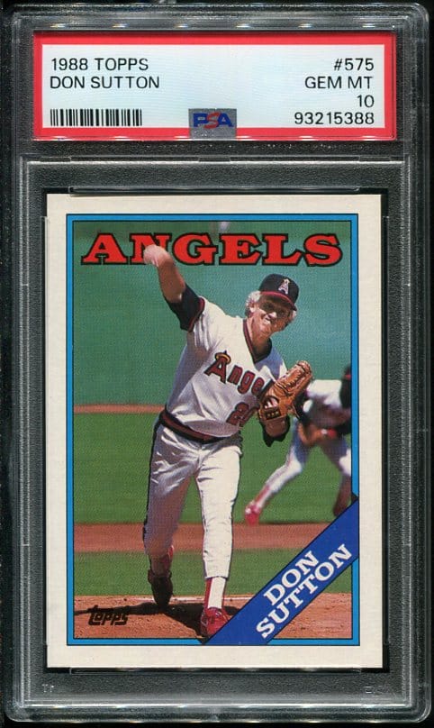 1988 Topps #575 Don Sutton PSA 10 Baseball Card