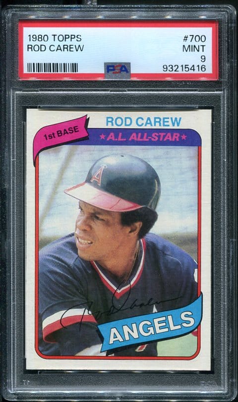 Authentic 1980 Topps #700 Rod Carew PSA 9 Baseball Card